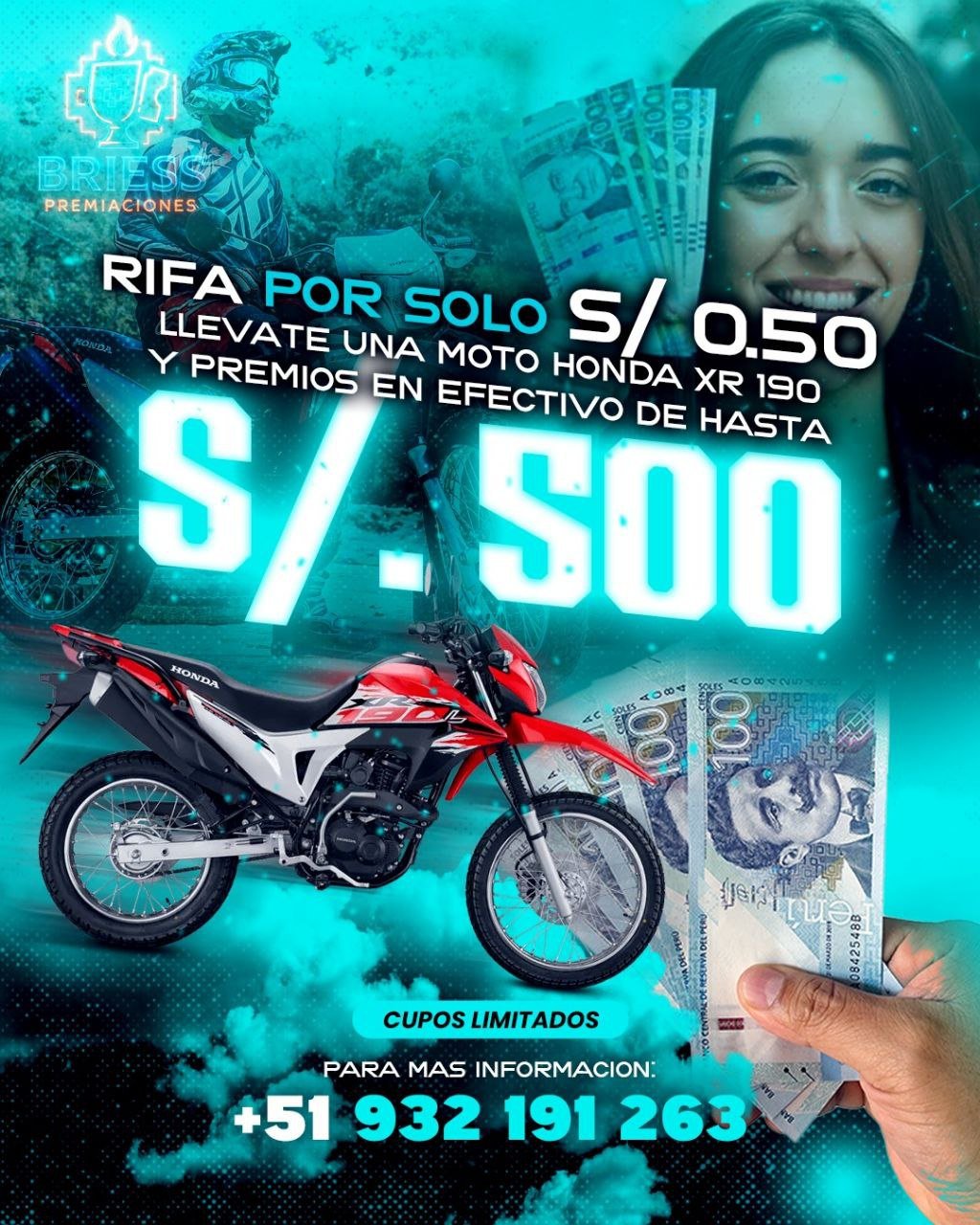 Briess Premiaciones HONDA XR 190cc 2025 